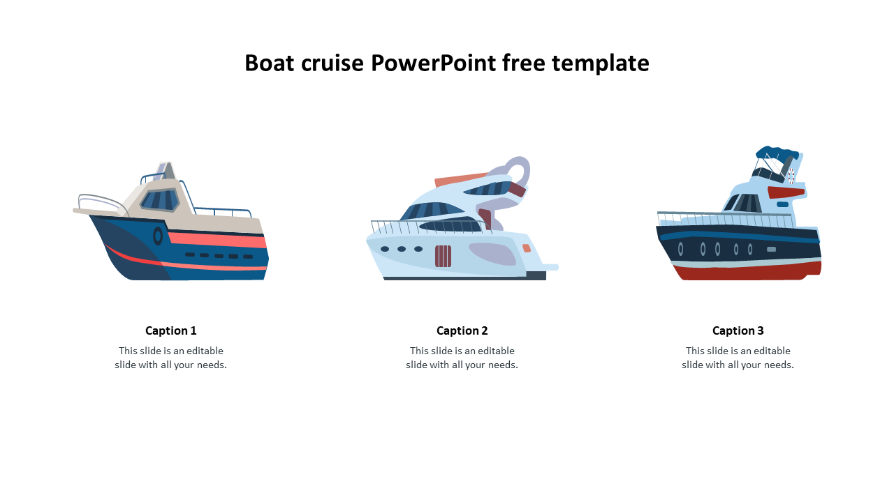 Free - boat cruise powerpoint free template for customers
